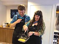 Onigiri and tamagoyaki prepared in a Japanese cooking class