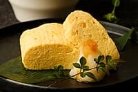 Onigiri and tamagoyaki prepared in a Japanese cooking class