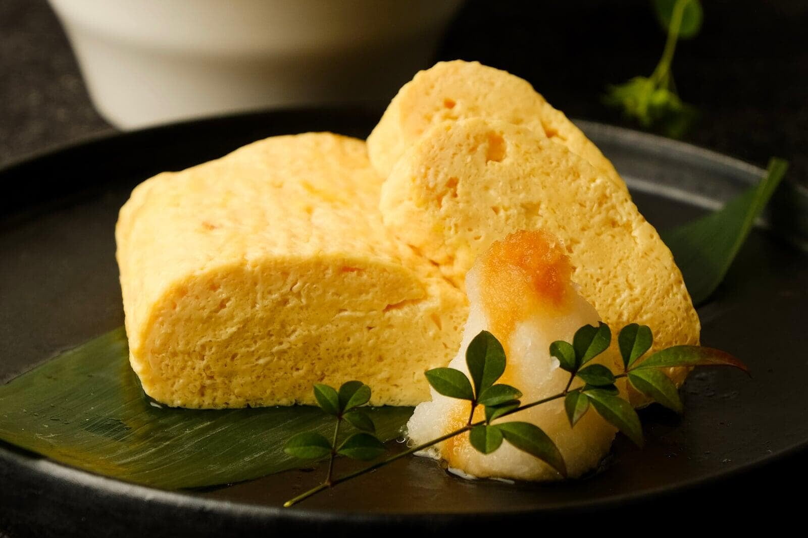 Onigiri and tamagoyaki prepared in a Japanese cooking class
