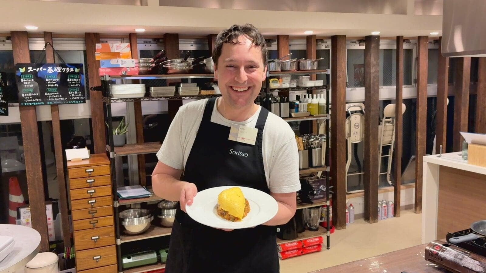 Japanese omurice made during the Basic cooking class