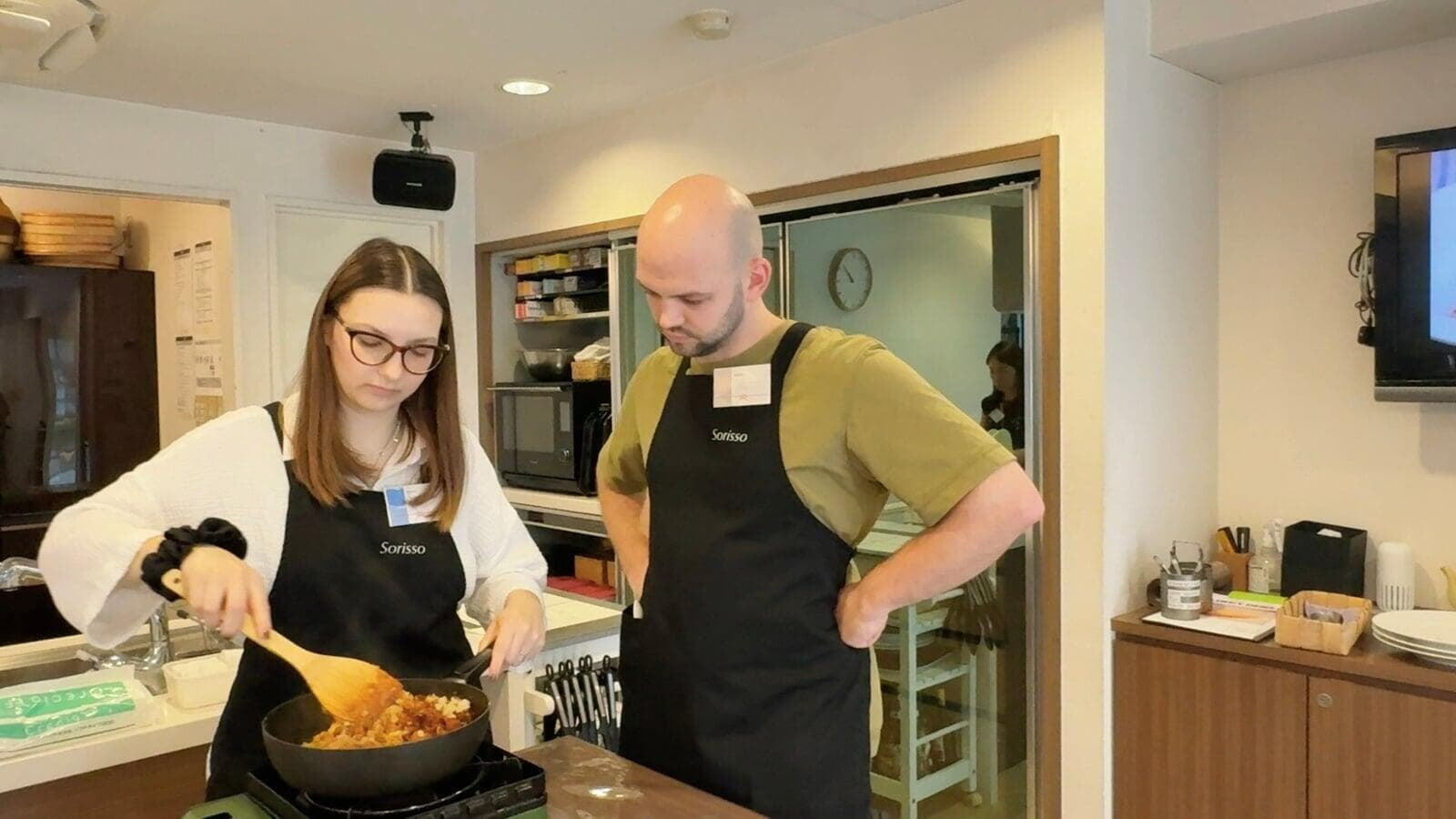 Japanese omurice made during the Basic cooking class