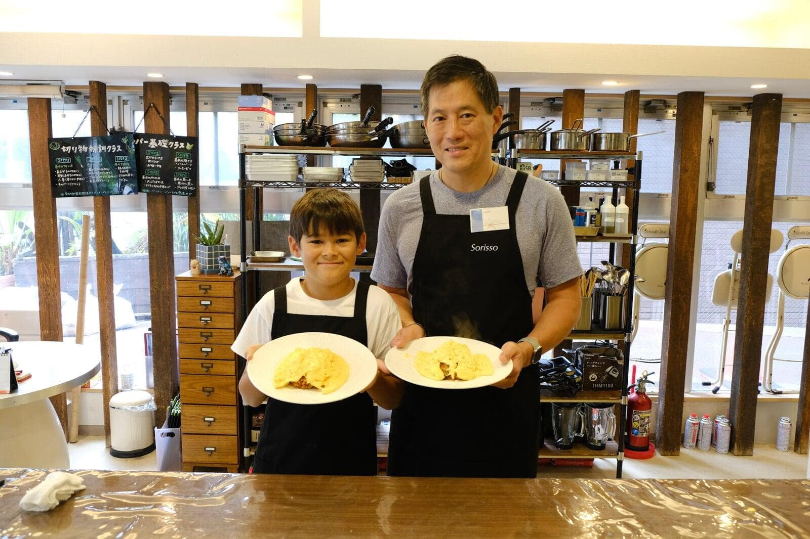 Japanese omurice made during the Basic cooking class